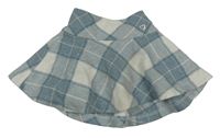 Bílo-modrá kostkovaná vlněná sukně Mayoral