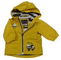 Okrová šusťáková jarní bunda s bagrem a kapucí Next