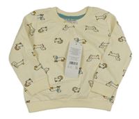 Nové - smetanová mikina s pejsky Pep&Co