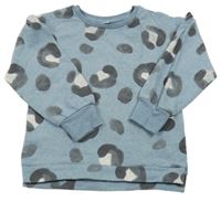 Modro-šedá vzorovaná mikina Tu