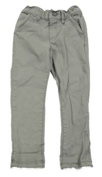 Šedé plátěné chino kalhoty Tu