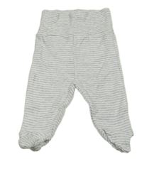 Šedo-bílé pruhované polodupky C&A