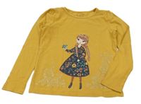 Okrové triko s dívkou C&A