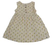 Světlerůžové vzorované bavlněné šaty Topomini