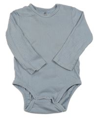 Světlemodré žebrované body H&M