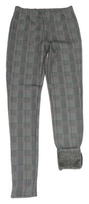 Šedo-černé kostkované zateplené tregíny Yigga