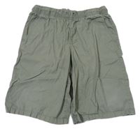 Khaki plátěné kraťasy C&A