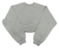 Šedá melírovaná crop mikina H&M