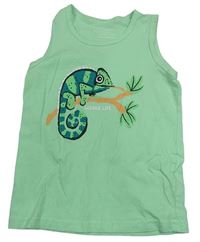 Mintové tílko s chameleonem Primark