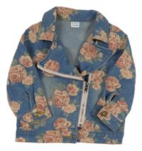 Modrý riflový květovaný křivák PatPat 