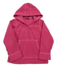 Fuchsiová fleecová mikina s kapucí George