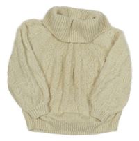 Smetanový žinylkový svetrový rolák C&A