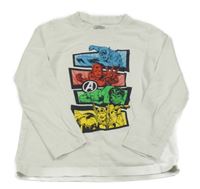 Bílé triko se superhrdiny Marvel 