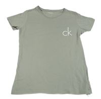 Světlešedé tričko s logem Calvin Klein