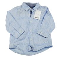 Nové - Světlemodrá květovaná košile Next