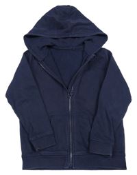 Tmavomodrá propínací mikina s kapucí George