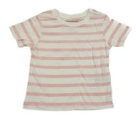 Bílo-růžové pruhované tričko Primark