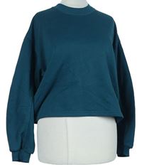 Dámská petrolejová crop mikina Primark 