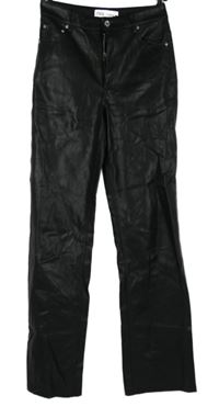Dámské černé koženkové kalhoty Zara