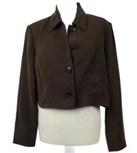 Dámské hnědé crop sako Liz Claiborne