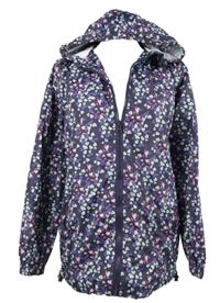 Dámská fialová srdíčkovaná šusťáková bunda s kapucí Denim 