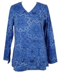 Dámská modrá vzorovaná halenka 