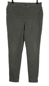 Dámské tmavošedé kostkované tregíny George 