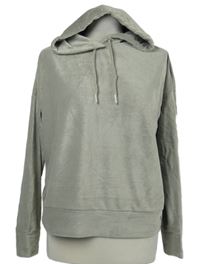 Dámská šedá žebrovaná sametová mikina s kapucí F&F