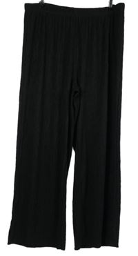 Dámské černé muchlané palazzo kalhoty Shein 