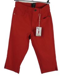 Nové - Dámské červené capri kalhoty 