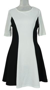 Dámské bílo-černé šaty Peacocks