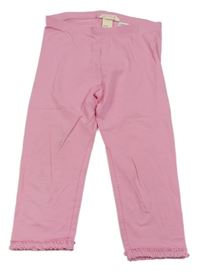 Světlerůžové capri legíny s kanýrem H&M