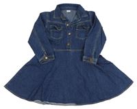 Modré riflové šaty PatPat