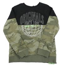 Černo-army mikina s potiskem George