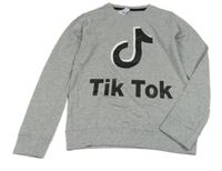 Světlešedá lehká mikina Tik Tok