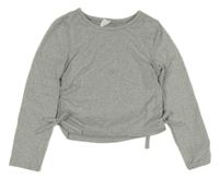 Světlešedé crop triko Shein