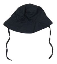 Tmavomodrý plátěný klobouk H&M