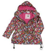 Hědá šusťáková jarní bunda se srdíčky Topolino