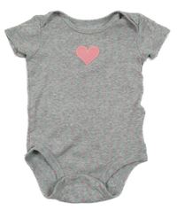 Šedé body s puntíky a srdcem Carter's