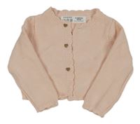 Světlerůžový propínací svetr Primark