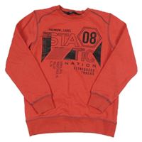 Červená mikina s nápisy zn. George