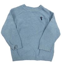 Světlemodrý svetr s výšivkou Next