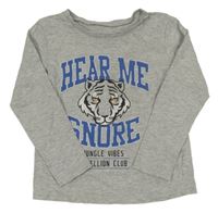 Šedé triko s nápisem George