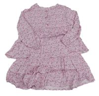 Světlerůžovo-bílé květované šaty Dunnes