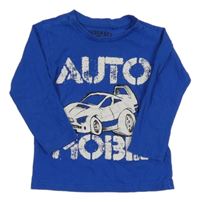 Modré triko s autem