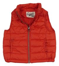 Červená prošívaná šusťáková zateplená vesta Mothercare
