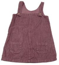 Fialové manšestrové laclové šaty s kapsami George