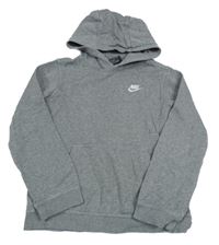 Šedá mikina s kapucí Nike