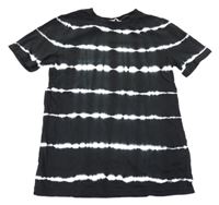 Antracitové batikované tričko H&M