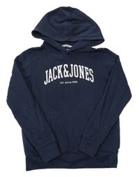 Tmavomodrá mikina s kapucí Jack & Jones